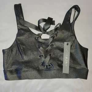 Carbon38 lace up Sports Bra